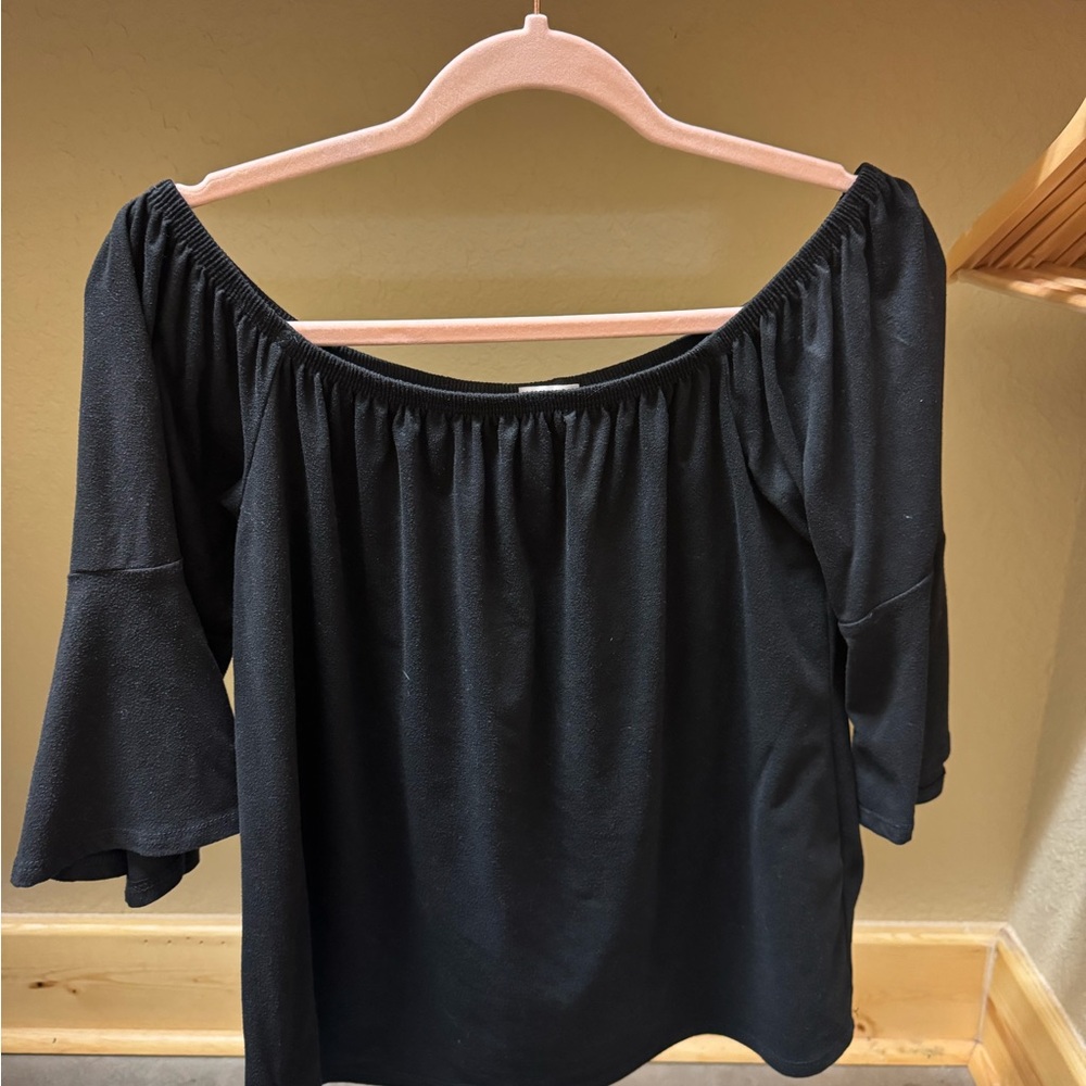 Elegant Black Off-Shoulder Women's Top